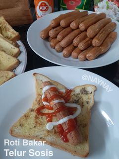 Foto resep Roti Bakar Telur Sosis