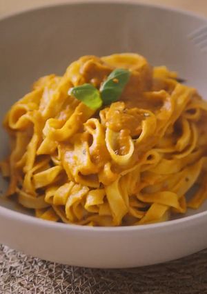 Una foto de Pasta con salsa de verduras