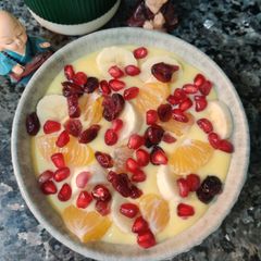 A picture of MIXED FRUIT CUSTARD with APPLE PUREE...