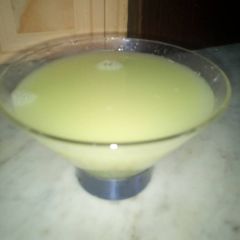 A picture of Cucumber and lemon grass juice.
