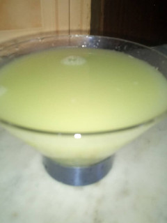 A picture of Cucumber and lemon grass juice.