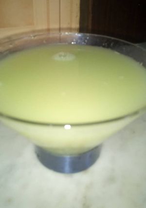 A picture of Cucumber and lemon grass juice.