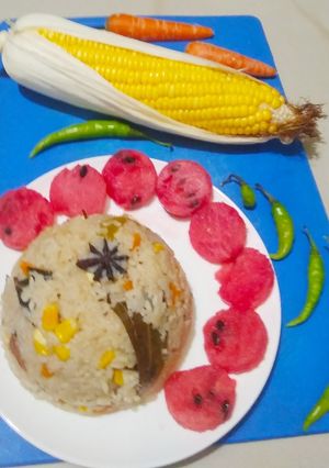 A picture of Coconut Veg Pulao.
