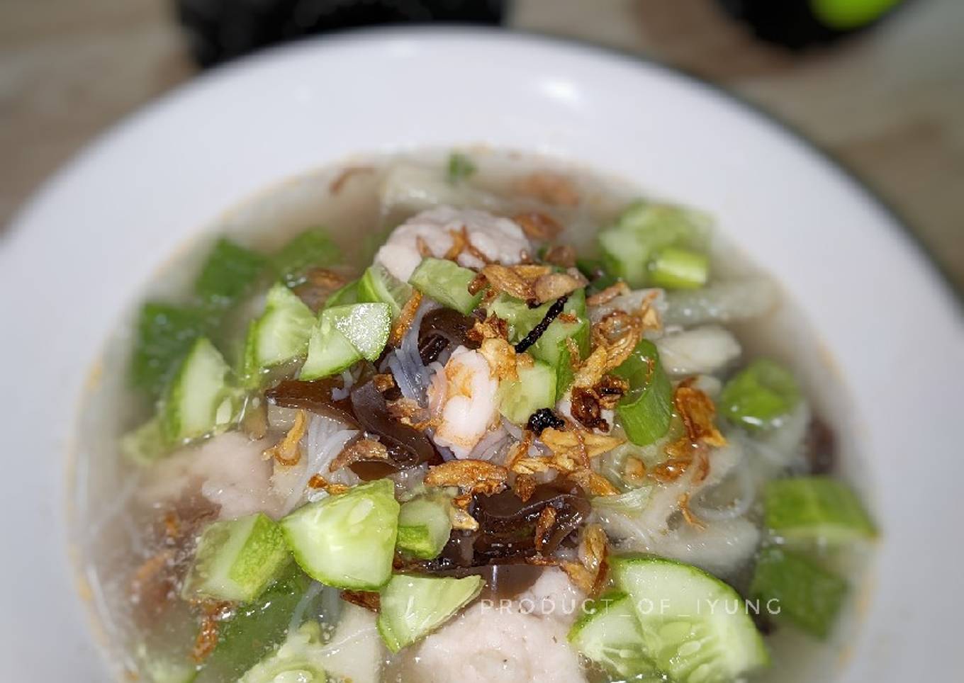 Tekwan ayam kuah Udang