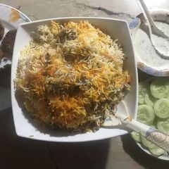 Chicken biryani A picture of Chicken biryani.