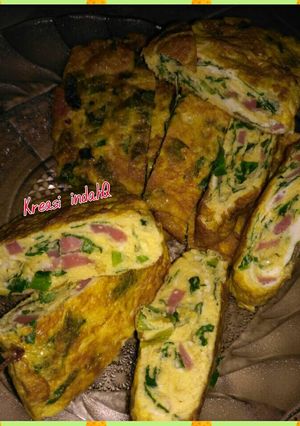 Foto resep Telor dadar sayur simple