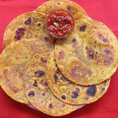 A picture of Paneer Potato Masala Thepla.