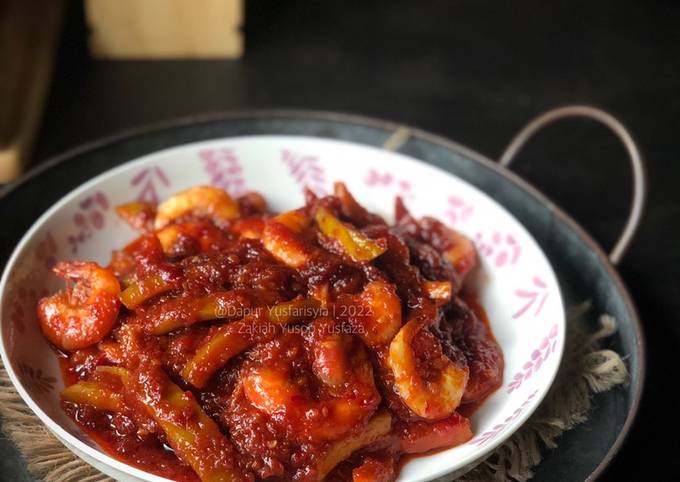 Resipi Sambal Tumis Kulit Buah Bambangan Dan Udang Oleh Dapur Yusfarisyia Cookpad 