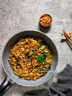 Foto resep Mie Kangkung Belacan