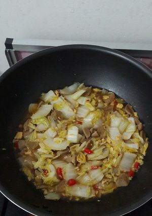 Foto resep Cah sawi putih bakso telur