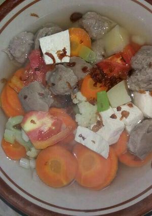 Foto resep Sayur sop bakso tahu
