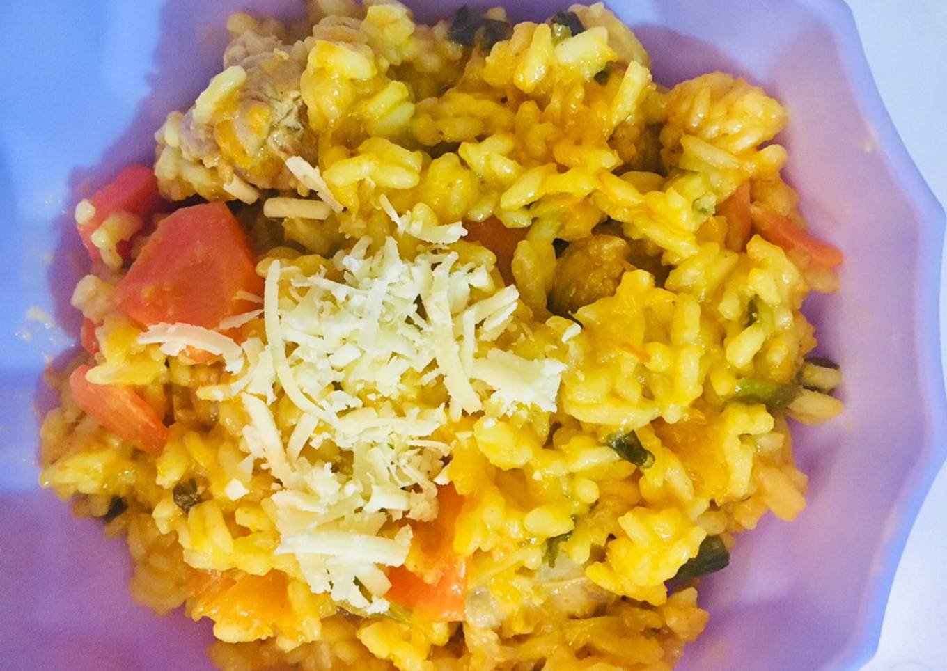 RISOTTO DE 🍚ARROZ🍛CON ZAPALLO 🎃Y PANCETA DE CERDO🥓