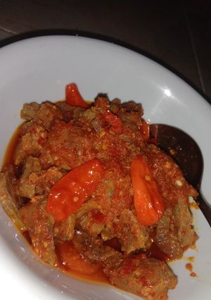Foto resep Daging sapi mercon