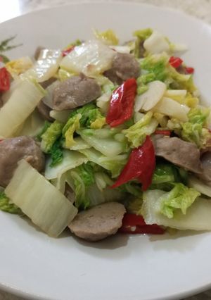 Foto resep Tumis sawi putih bakso