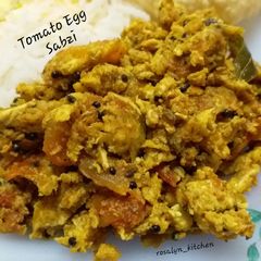 A picture of Tomato Egg Sabzi.
