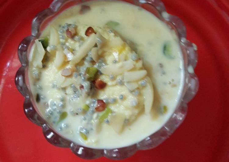 Recipe of Ultimate Kulfi falooda rasmalai (dhara Kitchen recipe)