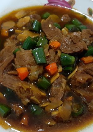 Foto resep Daging Pedas Manis Bumbu Serai