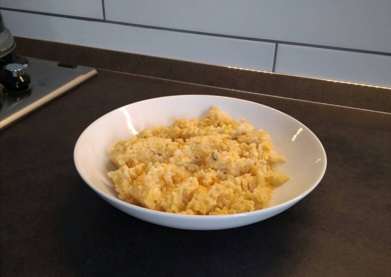 Risotto de calabaza y roquefort