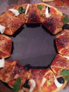 صورة لوصفة بيتزا الشمس