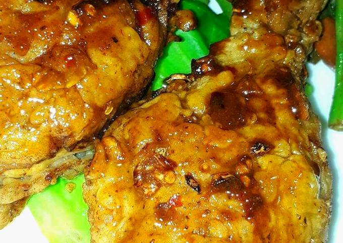 Crispy Chicken With Honey Garlic Sauce