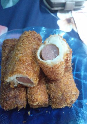 Foto resep Roti Tawar Gulung isi Sosis Keju