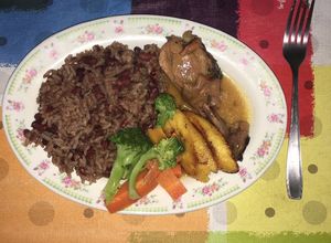Una foto de Rice and beans 🇨🇷🥥🏝