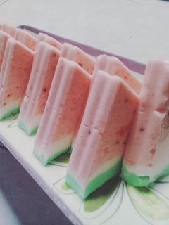 Foto resep Puding busa semangka