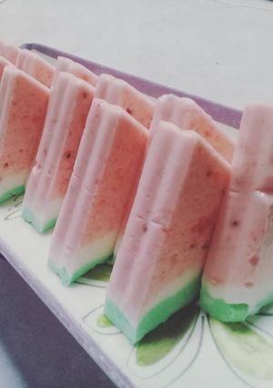 Foto resep Puding busa semangka