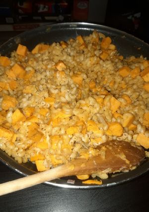 Une photo de Risotto de coquillettes à la patate douce