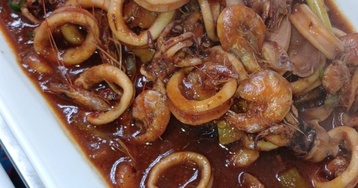 Resep Seafood (cumi Dan Udang) Dijamin Nikmat dan Mudah