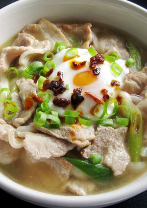 A picture of Pork Belly Udon Soup.