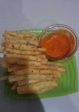 Foto resep Potato Cheese Stick with Mustard Spicy Sauce