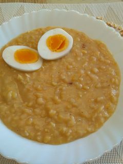 Sárgaborsó főzelék recept fotója