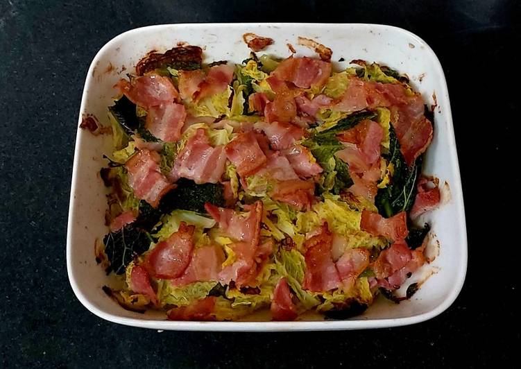 My Roast Cabbage & Bacon 🥰 #Sidedish#ChristmasGift