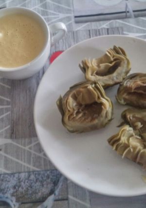 Foto principal de Alcachofas con crema de maíz riquísimas