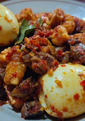 Foto resep Hati ayam telor balado