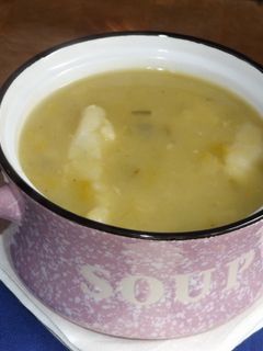 Una foto de Porrusalda con bacalao
