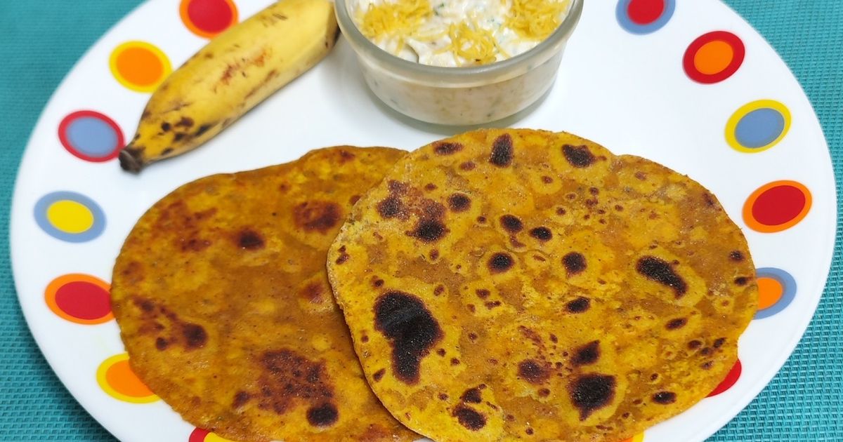 Dashmi Milk Based Flatbread With Sweet Elaichi Kela & Sev Raita Recipe ...