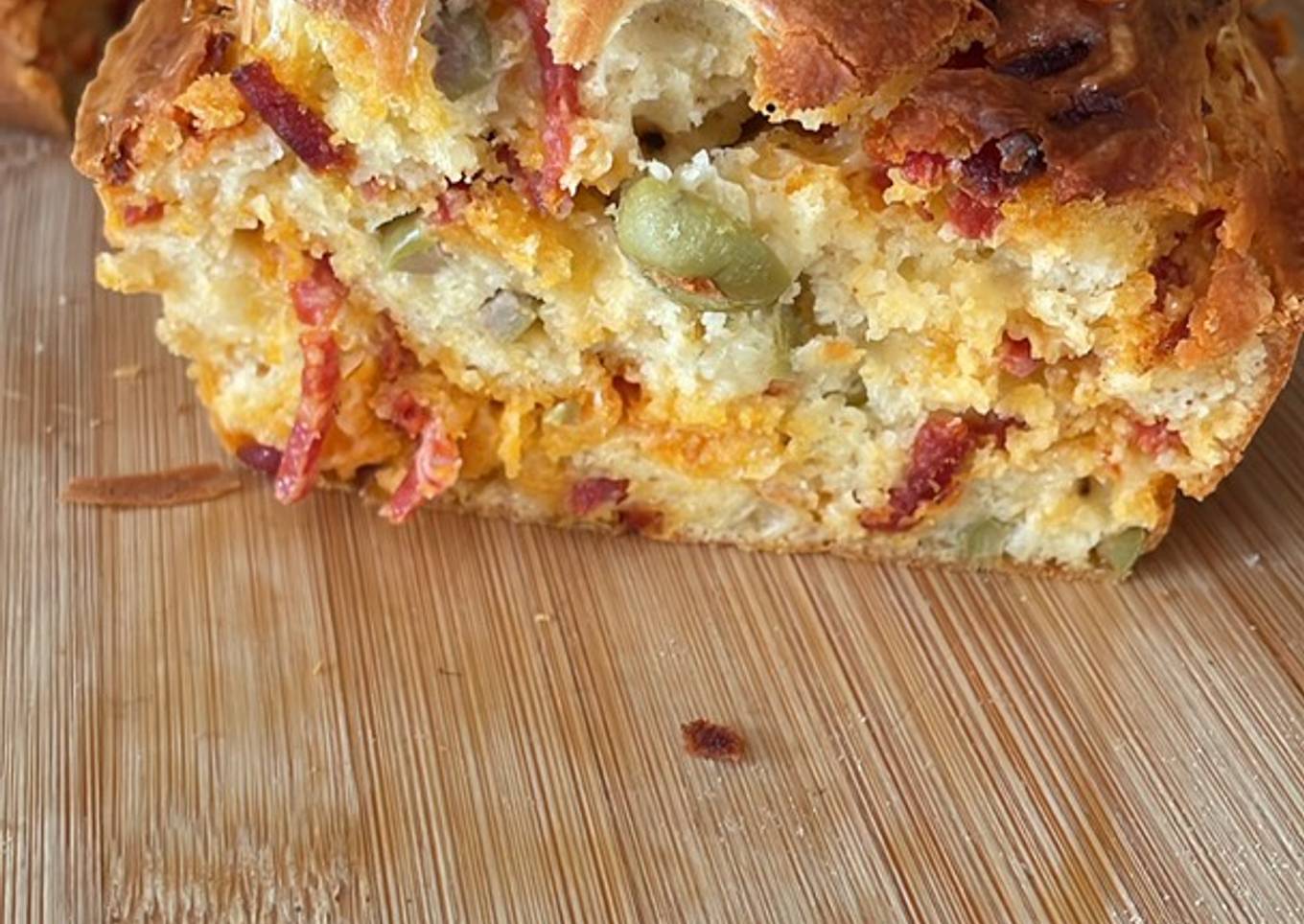 Cake olive verte et chorizo