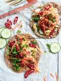 Prawn Scramble Egg Low GI Chappathi Foldover
