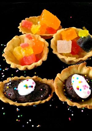 A picture of Besan ki Tart mould.fill it anything you love.