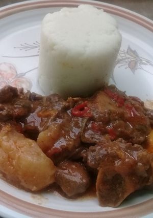 A picture of Lamb stew.