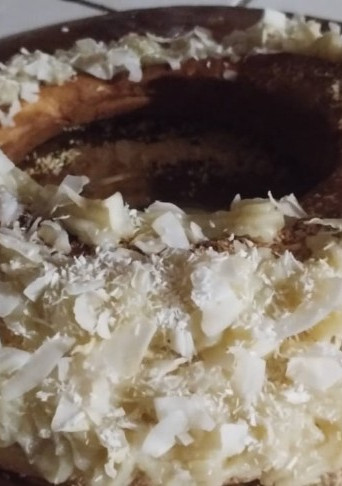 Una foto de Budín de harina de coco!!🥥🥥