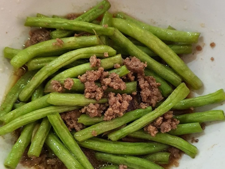 Langkah Mudah untuk Membikin Resep  Buncis cah Daging yang Bisa Manjain Lidah, Lezat