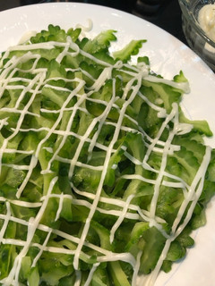 涼拌山苦瓜佐醬油美乃滋 的食譜成品照片