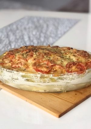 Burgonyával rakott cukkini recept fotója
