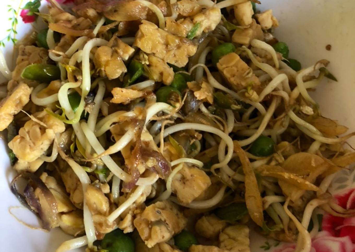 Tumis tempe camba leunca