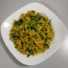 A picture of Amaranth Pumpkin Rice 苋菜南瓜饭.