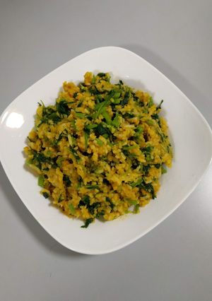 A picture of Amaranth Pumpkin Rice 苋菜南瓜饭.