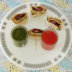 A picture of Veg. Pinwheel Sandwich.